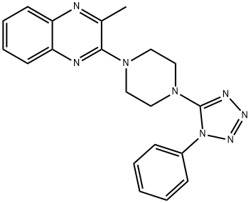 Quinoxaline, 2-methyl-3-[4-(1-phenyl-1H-tetrazol-5-yl)-1-piperazinyl]- Structural