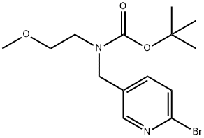 tert-butyl ((6-bromopyridin-3-yl)methyl)(2-methoxyethyl)carbamate Structural