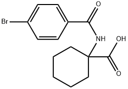 1-[(4-bromobenzoyl)amino]cyclohexanecarboxylic acid Structural