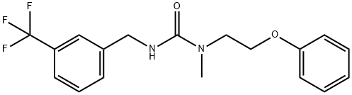 Urea, N-methyl-N-(2-phenoxyethyl)-N'-[[3-(trifluoromethyl)phenyl]methyl]- Structural