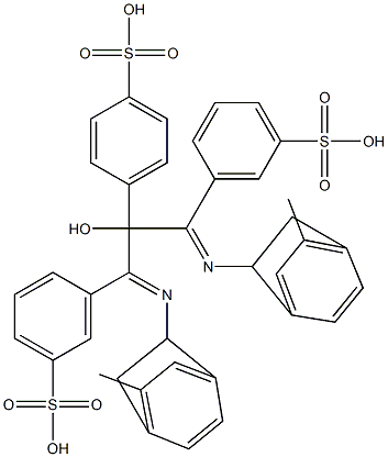Benzenesulfonic acid, 3,3'-[[hydroxy(4-sulfophenyl)methylene]bis[(3-methyl-4,1-phenylene)(ethylimino)methylene]]bis- (9CI) Structural