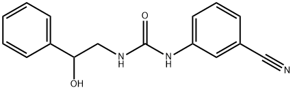 Urea, N-(3-cyanophenyl)-N'-(2-hydroxy-2-phenylethyl)- Structural