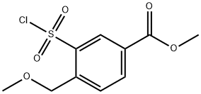 methyl 3-(chlorosulfonyl)-4-(methoxymethyl)benzoate Structural