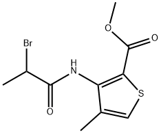 methyl 3-(2-bromopropanoylamino)-4-methyl-thiophene-2-carboxylate Structural