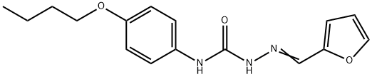 Hydrazinecarboxamide, N-(4-butoxyphenyl)-2-(2-furanylmethylene)- Structural