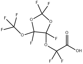 Difluoro{[2,2,4,5-tetrafluoro-5-(trifluoromethoxy)-1,3-dioxolan-4-yl]oxy}acetic acid Structural