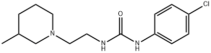 Urea, N-(4-chlorophenyl)-N'-[2-(3-methyl-1-piperidinyl)ethyl]- Structural