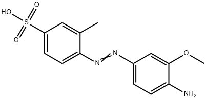Benzenesulfonic acid, 4-[2-(4-amino-3-methoxyphenyl)diazenyl]-3-methyl- Structural