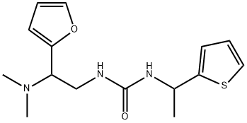 Urea, N-[2-(dimethylamino)-2-(2-furanyl)ethyl]-N'-[1-(2-thienyl)ethyl]- Structural