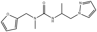 Urea, N-(2-furanylmethyl)-N-methyl-N'-[1-methyl-2-(1H-pyrazol-1-yl)ethyl]- Structural