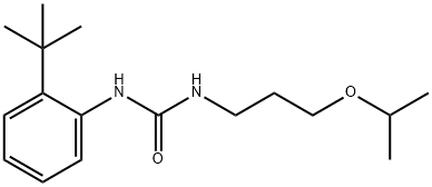 Urea, N-[2-(1,1-dimethylethyl)phenyl]-N'-[3-(1-methylethoxy)propyl]- Structural