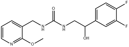 Urea, N-[2-(3,4-difluorophenyl)-2-hydroxyethyl]-N'-[(2-methoxy-3-pyridinyl)methyl]- Structural