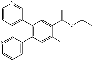 Benzoic acid, 2-fluoro-4,5-di-3-pyridinyl-, ethyl ester Structural