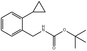 tert-butyl 2-cyclopropylbenzylcarbamate Structural