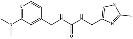 Urea, N-[[2-(dimethylamino)-4-pyridinyl]methyl]-N'-[(2-methyl-4-thiazolyl)methyl]- Structural