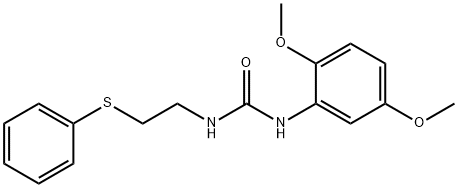 Urea, N-(2,5-dimethoxyphenyl)-N'-[2-(phenylthio)ethyl]- Structural