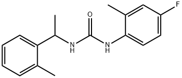 Urea, N-(4-fluoro-2-methylphenyl)-N'-[1-(2-methylphenyl)ethyl]- Structural