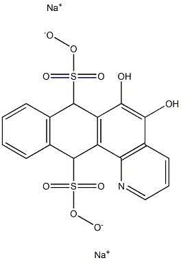 Naphtho[2,3-h]quinoline-7,12-disulfonic acid, 7,12-dihydro-5,6,7,12-tetrahydroxy-, disodium salt