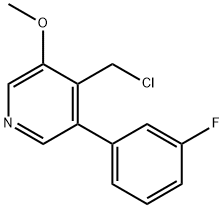 Pyridine, 4-(chloromethyl)-3-(3-fluorophenyl)-5-methoxy- Structural