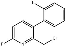 Pyridine, 2-(chloromethyl)-6-fluoro-3-(2-fluorophenyl)- Structural