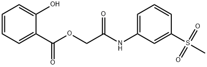 Benzoic acid, 2-hydroxy-, 2-[[3-(methylsulfonyl)phenyl]amino]-2-oxoethyl ester Structural