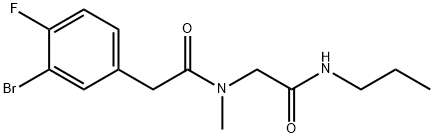 Benzeneacetamide, 3-bromo-4-fluoro-N-methyl-N-[2-oxo-2-(propylamino)ethyl]- Structural