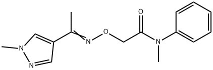 Acetamide, N-methyl-2-[[[1-(1-methyl-1H-pyrazol-4-yl)ethylidene]amino]oxy]-N-phenyl- Structural