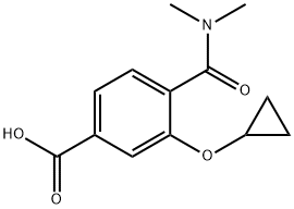 Benzoic acid, 3-(cyclopropyloxy)-4-[(dimethylamino)carbonyl]- Structural