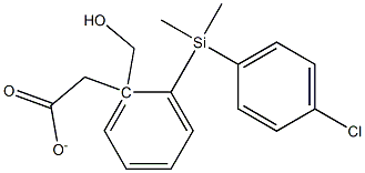 Acetic acid 2-[(4-chlorophenyl)-diMethyl-silanyl]-benzyl ester Structural