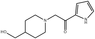 Ethanone, 2-[4-(hydroxymethyl)-1-piperidinyl]-1-(1H-pyrrol-2-yl)- Structural