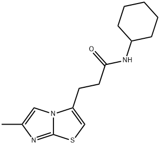 Imidazo[2,1-b]thiazole-3-propanamide, N-cyclohexyl-6-methyl- Structural