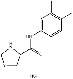 N-(3,4-dimethylphenyl)-1,3-thiazolidine-4-carboxamide hydrochloride Structural