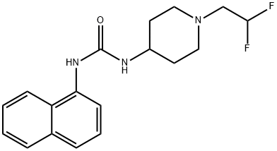 Urea, N-[1-(2,2-difluoroethyl)-4-piperidinyl]-N'-1-naphthalenyl- Structural