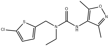 Urea, N-[(5-chloro-2-thienyl)methyl]-N'-(3,5-dimethyl-4-isoxazolyl)-N-ethyl- Structural