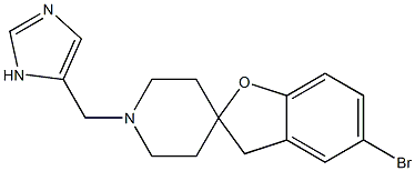 Spiro[benzofuran-2(3H),4'-piperidine], 5-bromo-1'-(1H-imidazol-5-ylmethyl)- Structural