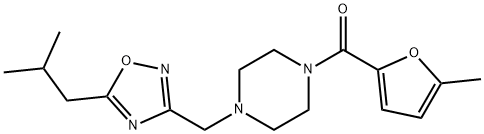 Methanone, (5-methyl-2-furanyl)[4-[[5-(2-methylpropyl)-1,2,4-oxadiazol-3-yl]methyl]-1-piperazinyl]- Structural