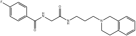 Benzamide, N-[2-[[3-(3,4-dihydro-2(1H)-isoquinolinyl)propyl]amino]-2-oxoethyl]-4-fluoro- Structural
