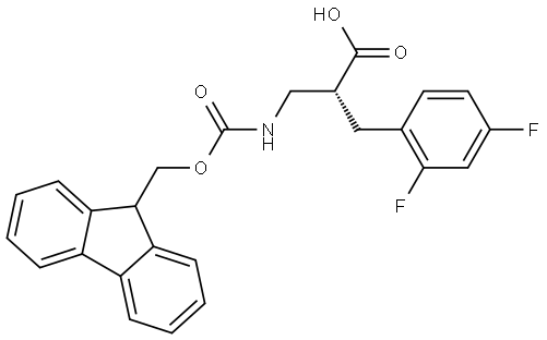 Fmoc-(R)-3-amino-2-(2,4-difluorobenzyl)propanoicacid Structural