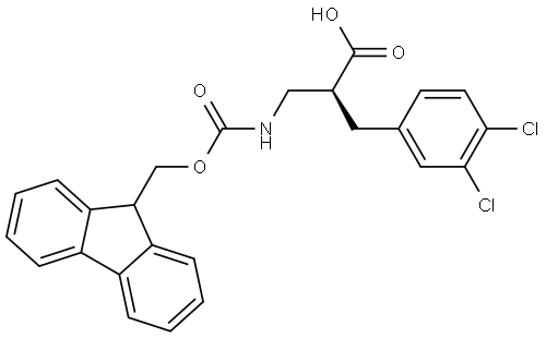Fmoc-(S)-3-amino-2-(3,4-dichlorobenzyl)propanoicacid Structural