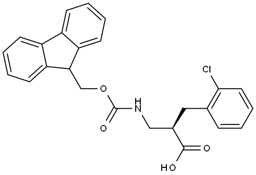 Fmoc-(R)-3-amino-2-(2-chlorobenzyl)propanoicacid Structural