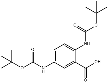 Benzoic acid, 2,5-bis[[(1,1-dimethylethoxy)carbonyl]amino]- Structural