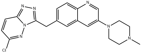 Quinoline, 6-[(6-chloro-1,2,4-triazolo[4,3-b]pyridazin-3-yl)methyl]-3-(4-methyl-1-piperazinyl)- Structural