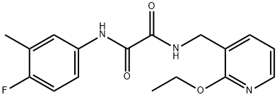 Ethanediamide, N1-[(2-ethoxy-3-pyridinyl)methyl]-N2-(4-fluoro-3-methylphenyl)- Structural