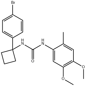 Urea, N-[1-(4-bromophenyl)cyclobutyl]-N'-(4,5-dimethoxy-2-methylphenyl)- Structural