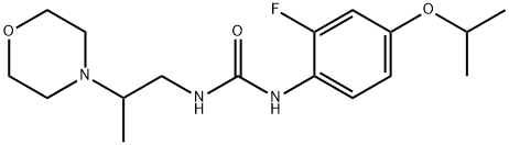 Urea, N-[2-fluoro-4-(1-methylethoxy)phenyl]-N'-[2-(4-morpholinyl)propyl]- Structural