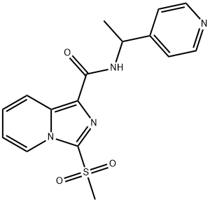 Imidazo[1,5-a]pyridine-1-carboxamide, 3-(methylsulfonyl)-N-[1-(4-pyridinyl)ethyl]- Structural