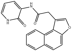 Naphtho[2,1-b]furan-1-acetamide, N-(1,2-dihydro-2-oxo-3-pyridinyl)- Structural