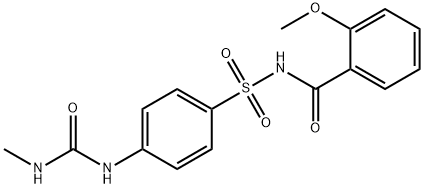 Benzamide, 2-methoxy-N-[[4-[[(methylamino)carbonyl]amino]phenyl]sulfonyl]- Structural