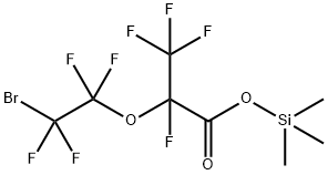 Trimethylsilyl 2-(2-bromotetrafluoroethoxy) tetrafluoropropionate Structural