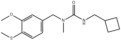 Urea, N'-(cyclobutylmethyl)-N-[[3-methoxy-4-(methylthio)phenyl]methyl]-N-methyl- Structural